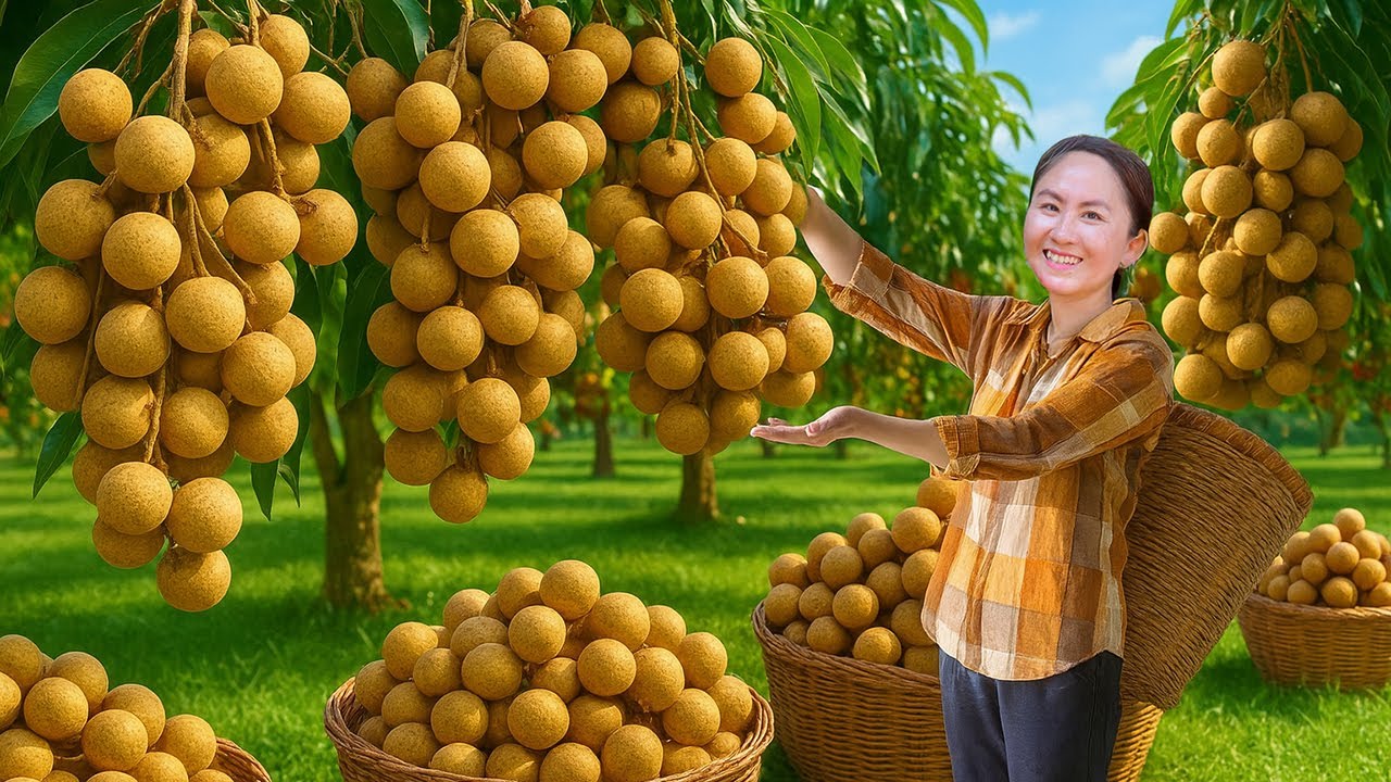 Harvesting 1,000kg of Huong Chi Longan &ndash; Incredible Season Sold Out in a Flash | Ngoc Farm Life