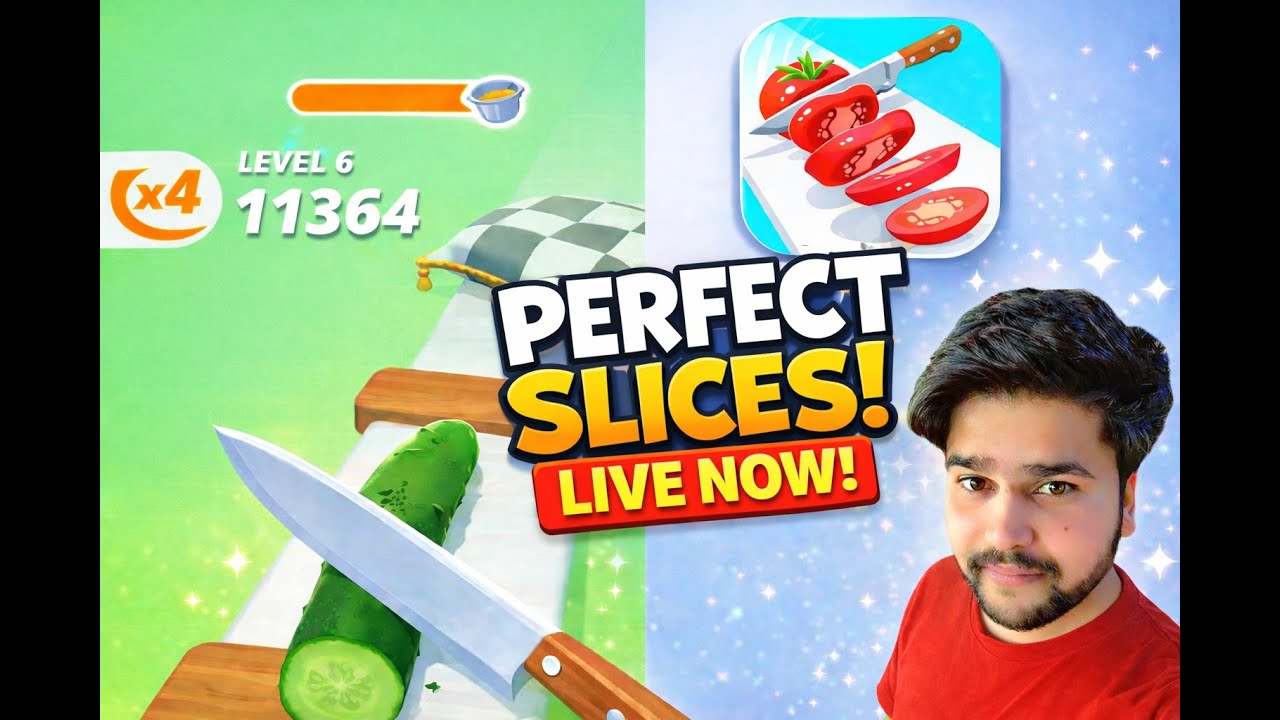 Perfect Slices Gameplay part of #01 🍎🔪 #live #shortslive #gaming #viral #perfectslices