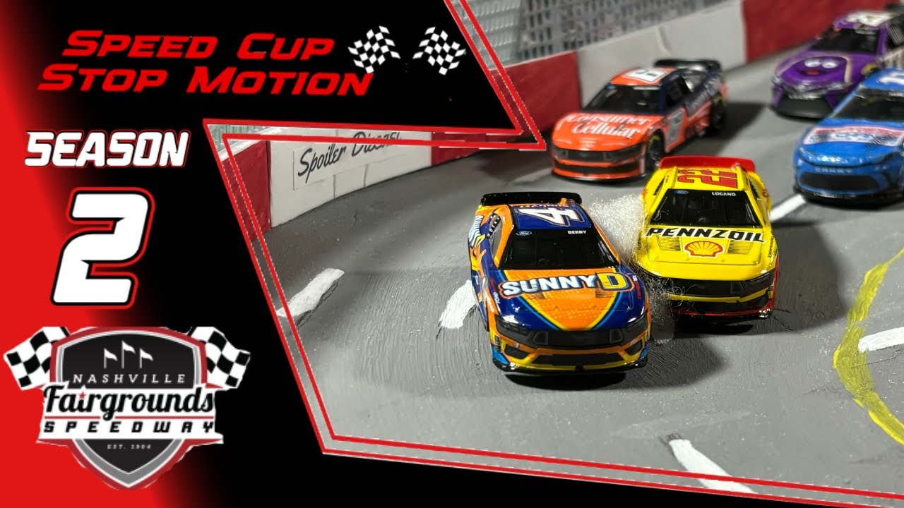 The Nashville Fairgrounds // S2 R3 // Speed Cup Stop Motion: NASCAR Stop Motion