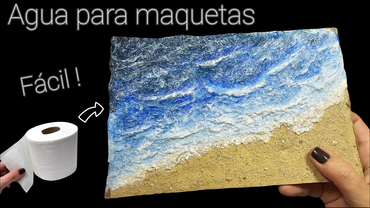 💕Como Hacer Agua en movimiento para tus maquetas/DIY