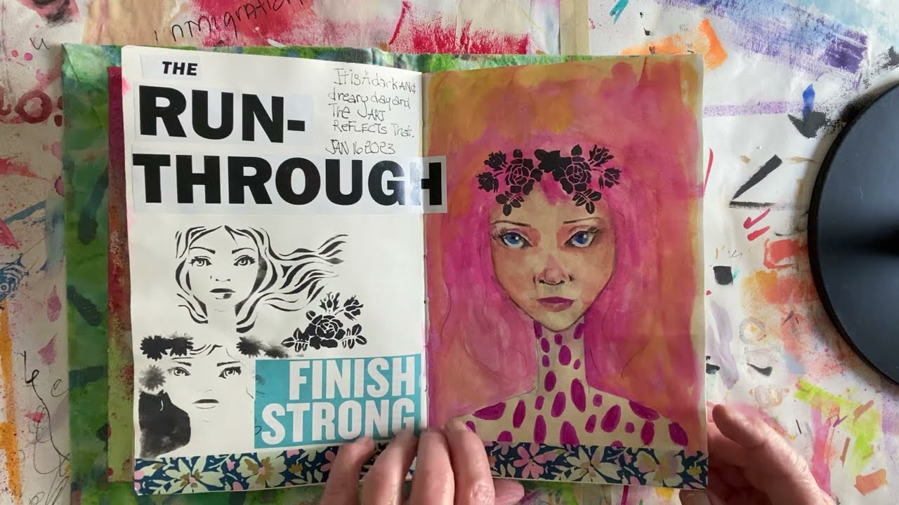 Journal Flip #12 #artjournalflipthrough #collage #handmade #mixedmedia