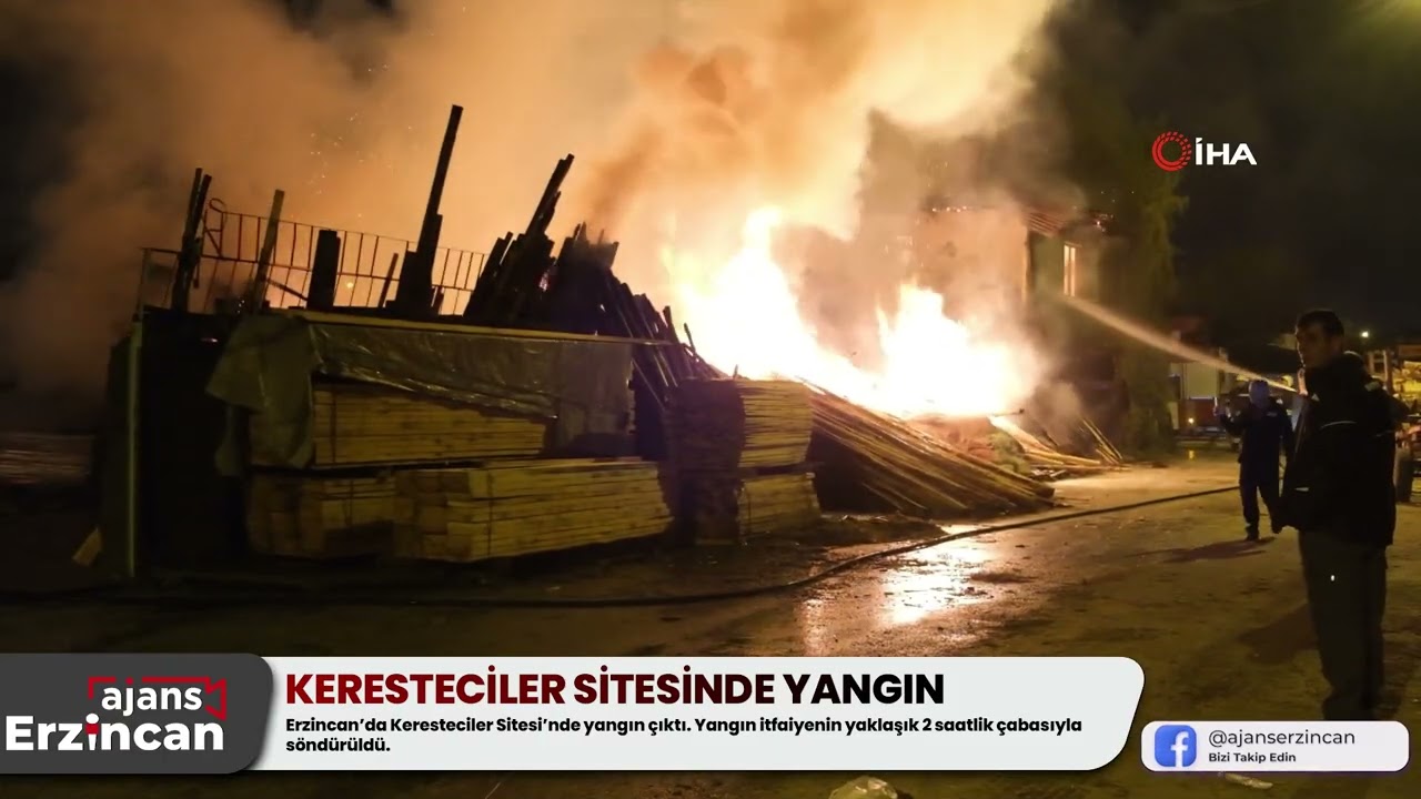 Erzincan’da Keresteciler Sitesinde Yangın