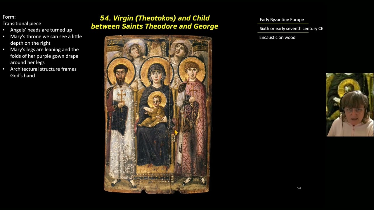 54  Virgin Theotokos and Child between Saints Theodore and George