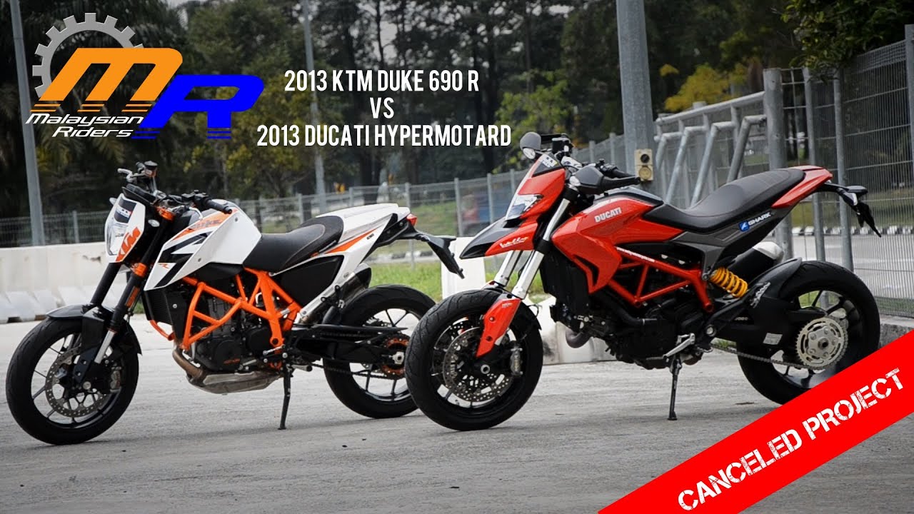 2013 Ducati Hypermotard vs 2013 KTM Duke 690 R: Canceled Project