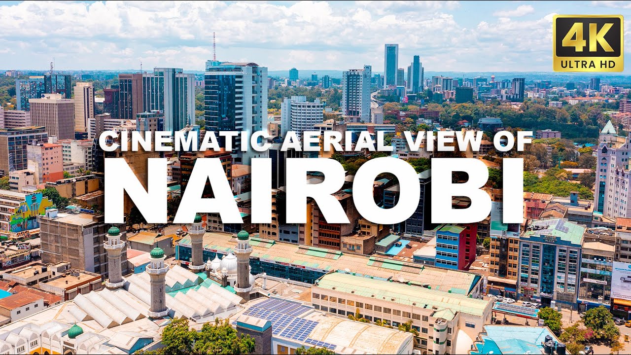 CINEMATIC AERIAL VIEW OF NAIROBI CBD-4K April 2024