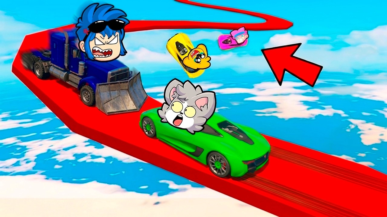 ¡DESTRUYO los AUTOS de MIS AMIGOS con el CAMIÓN PINCHO! 😱😂 en GTA 5