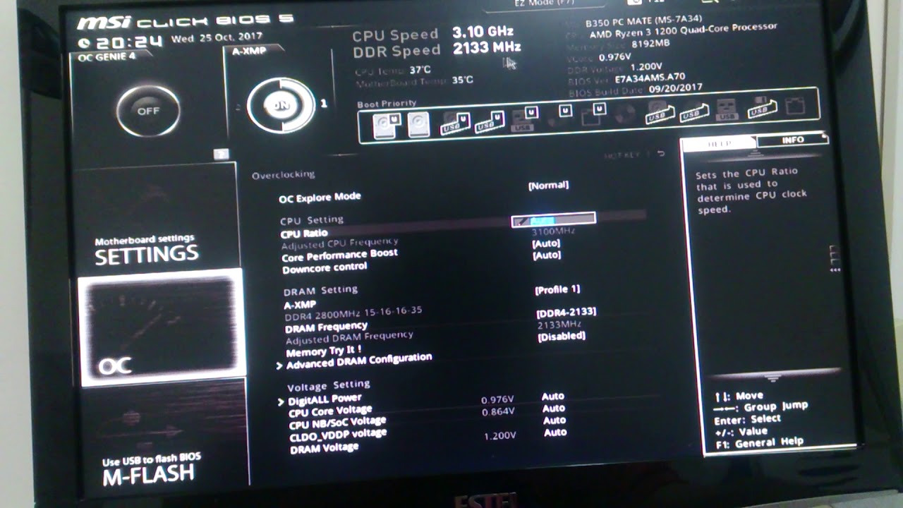Msi Pc mate Ram frekans y&uuml;kseltme gskill 3000