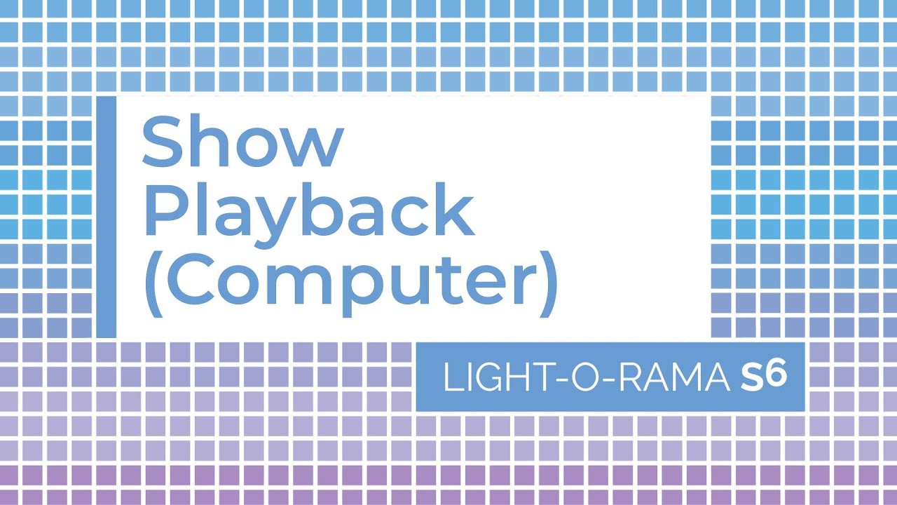 Light-O-Rama S6 Control Panel: Show Playback (Computer Show) - Luminous Harmony 