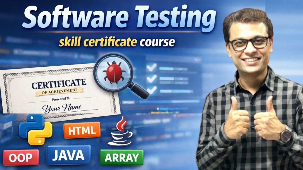 Certificate course No Age Limit Software Testing Python skills