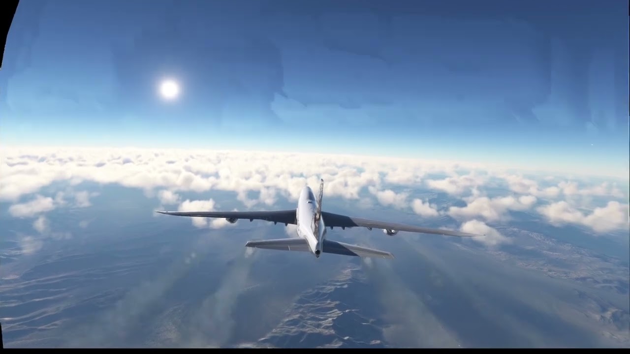 Полёт на Boeing 747-8i в MSFS 2020 с VR. Часть 3. Круиз, снижение, RNAV-заход