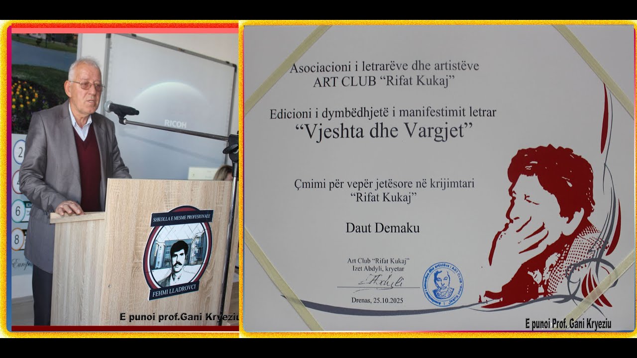 ROGANA 2025. TRYEZA  TEMATIKE -KRIJIMTARIA LETRARE E SHKRIMTARIT 