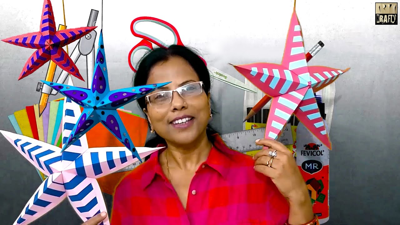 Beautiful STARS for Christmas Decoration | Two Methods | CHRISTMAS SPECIAL | DIY | School Project