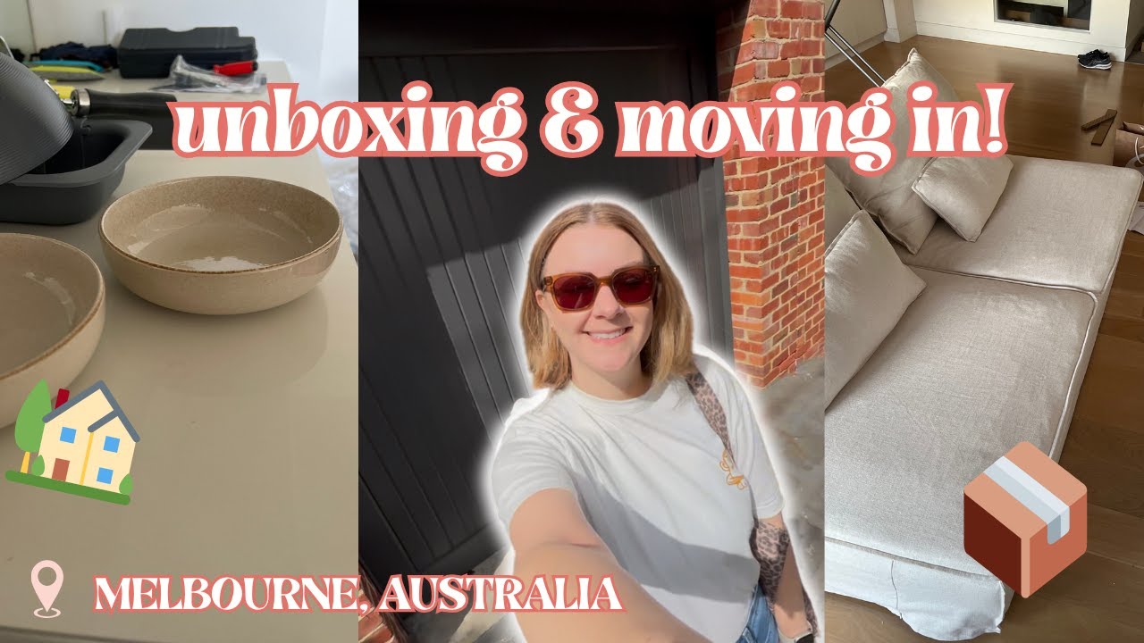 Moving into our Melbourne apartment, 2024 | Vlog 2 - unboxing, unpacking, realistic  📦