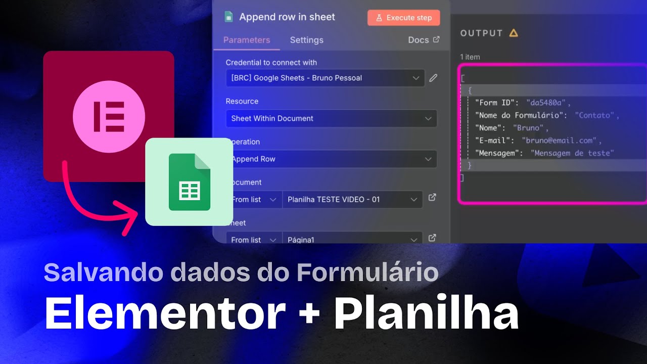 Enviar Dados Formulário Elementor para Google Sheets via Webhook N8N