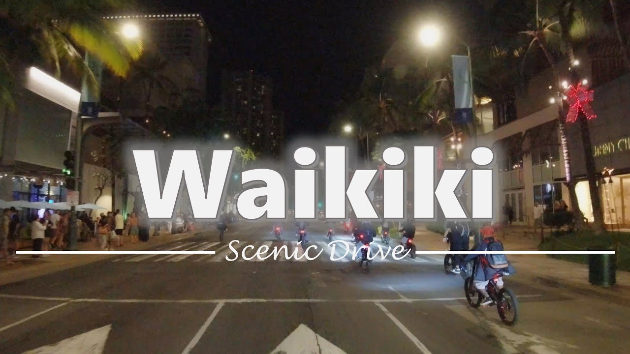 Driving in Waikiki, Honolulu, Hawaii - 4K60fps