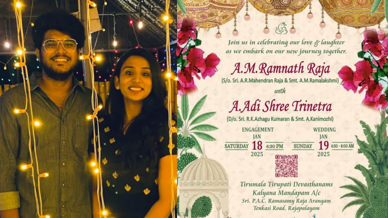 A.M.RAMNATH RAJA weds A.ADI SHREE TRINETRA || ENGAGEMENT || 18.01.2025 || LIVE STREAM