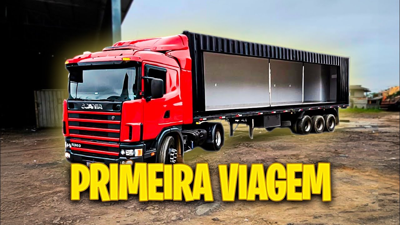 Primeira viajada do caminhão novo, scania 124.