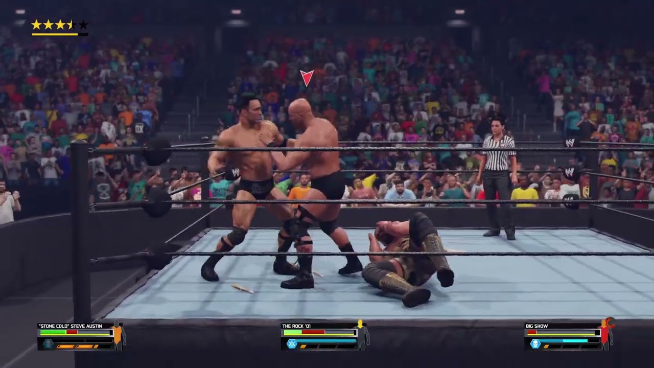 Тройной бой между Роком, Стоуном Колдом и Биг Шоу! 💥 Геймплей WWE 2K25 на ПК | От неудачника к ле...