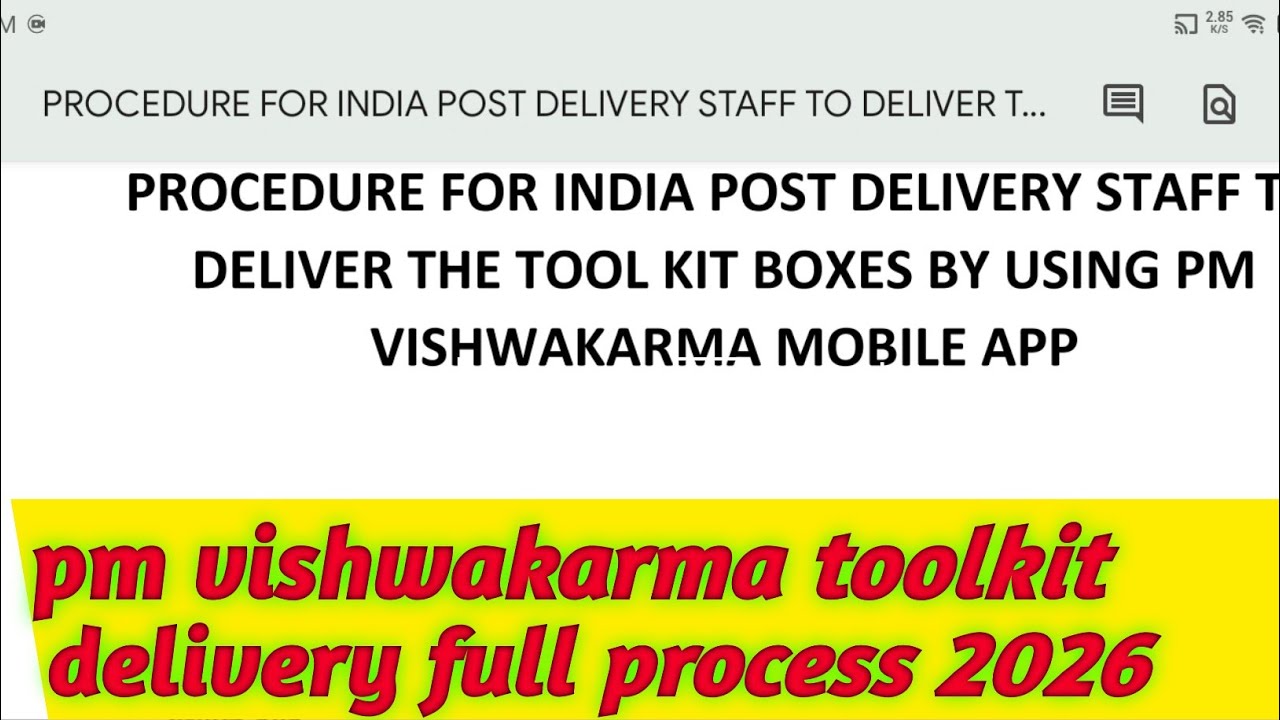 how to deliver pm vishwakarma toolkit