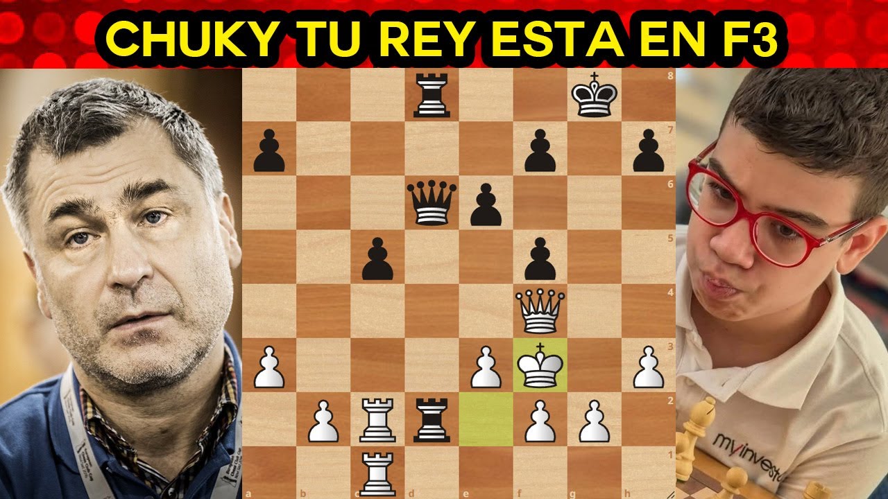 IVANCHUK TU REY ESTÁ EN F3 Vasyl Ivanchuk vs Faustino Oro ronda 12 Tata Steel Chess Challengers 2026