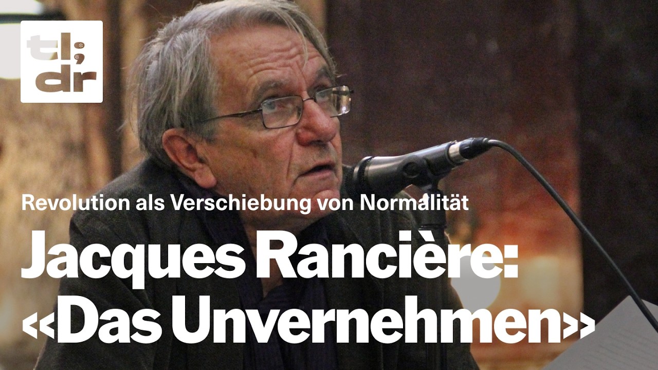 tl;dr #41: Ranci&egrave;re: &laquo;Das Unvernehmen&raquo; | mit Ruth Sonderegger - tl;dr