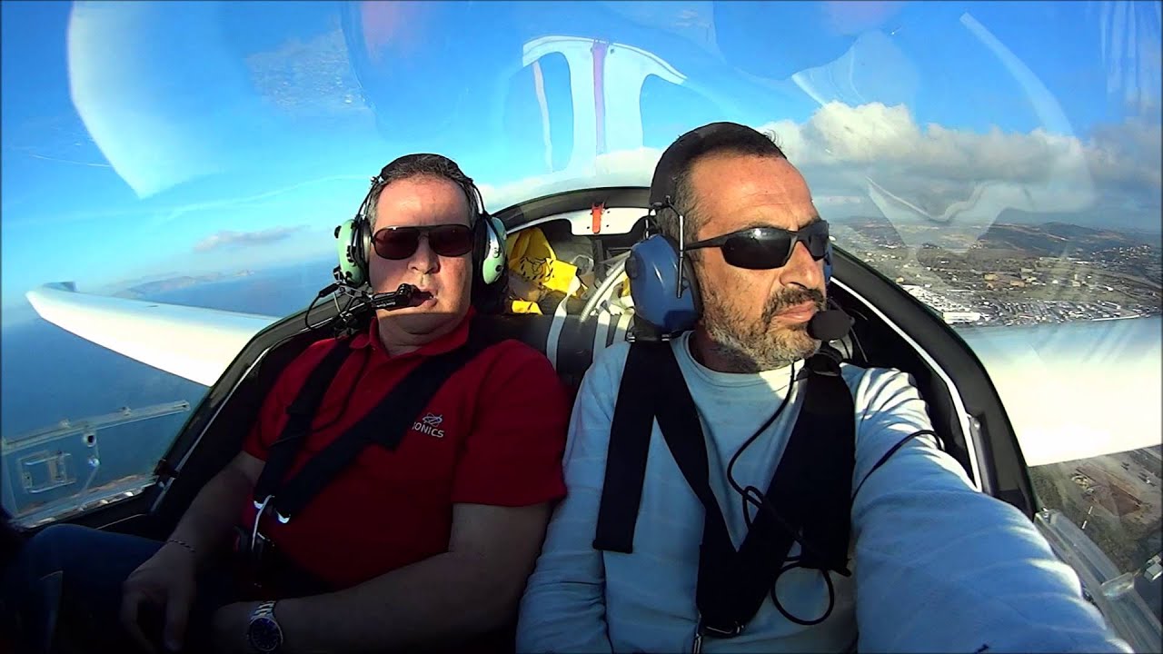 Lambada Motorglider Flying over Heraklion Talos Aeroclub Crete