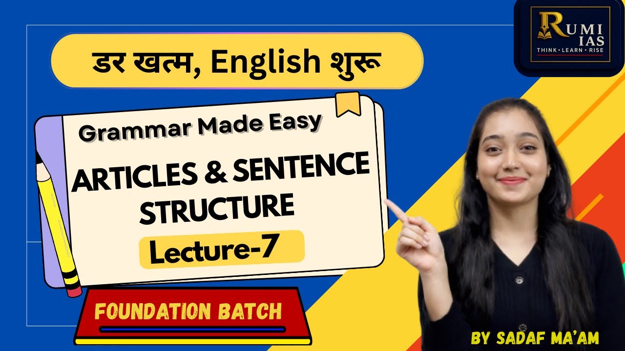 Articles & Sentence Structure: Grammar Made Easy #articles #sentencestructure 