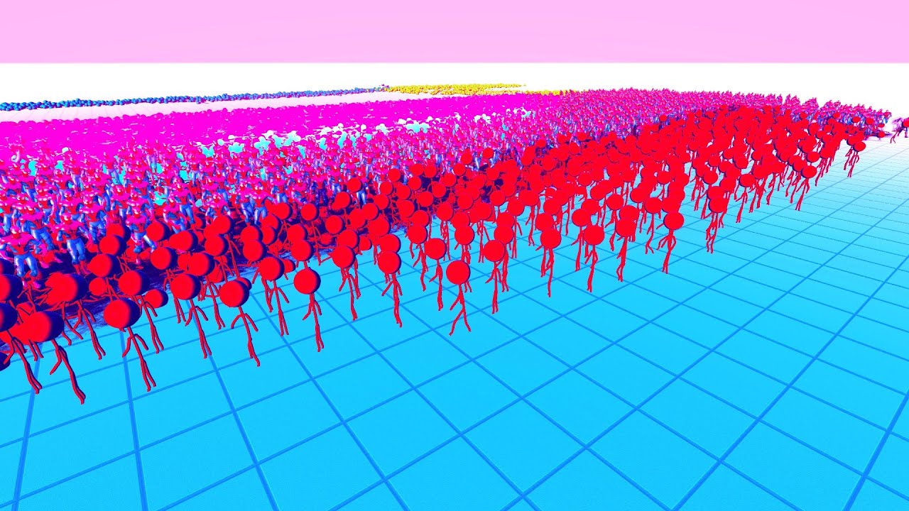 Stickman Large Scale Battle (multiple colored) vs Spider man uebs