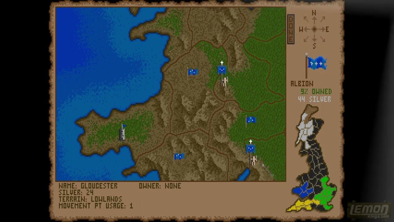 Kingdoms of England (Amiga) - Playguide and Review - by LemonAmiga.com