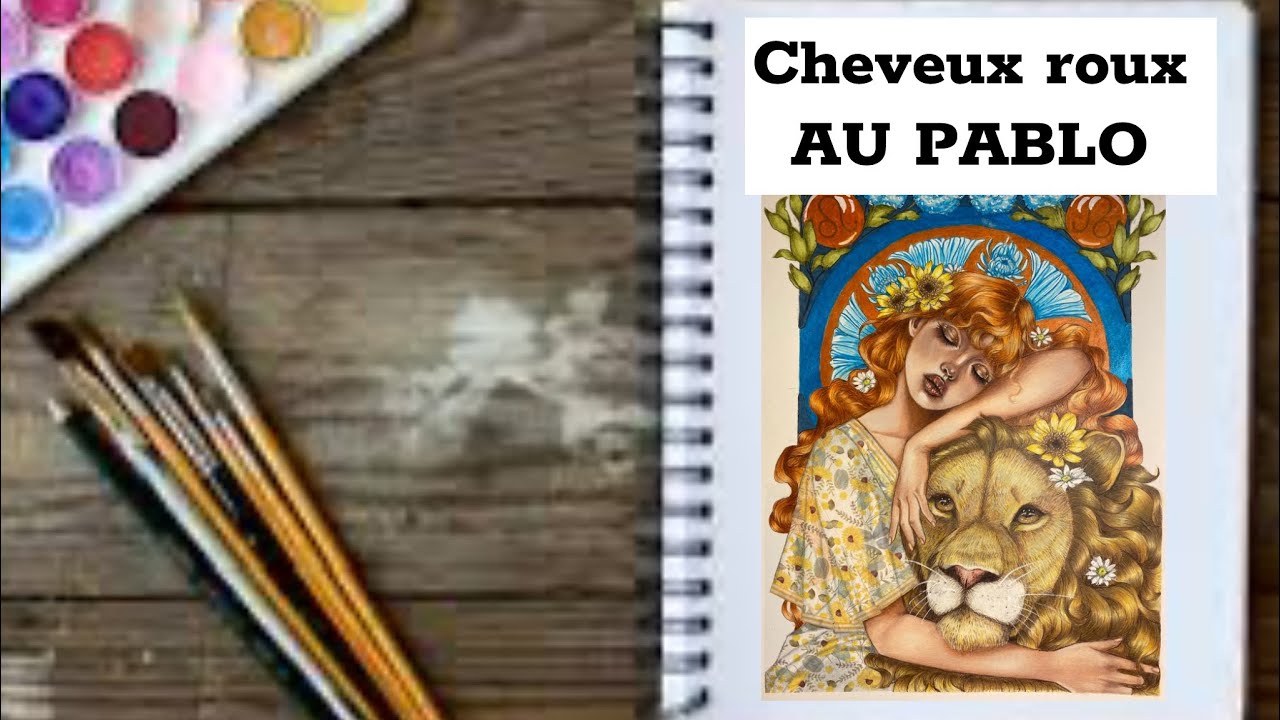 Tuto cheveux roux au crayons Pablo de @CARANDACHEcom par MAIG81