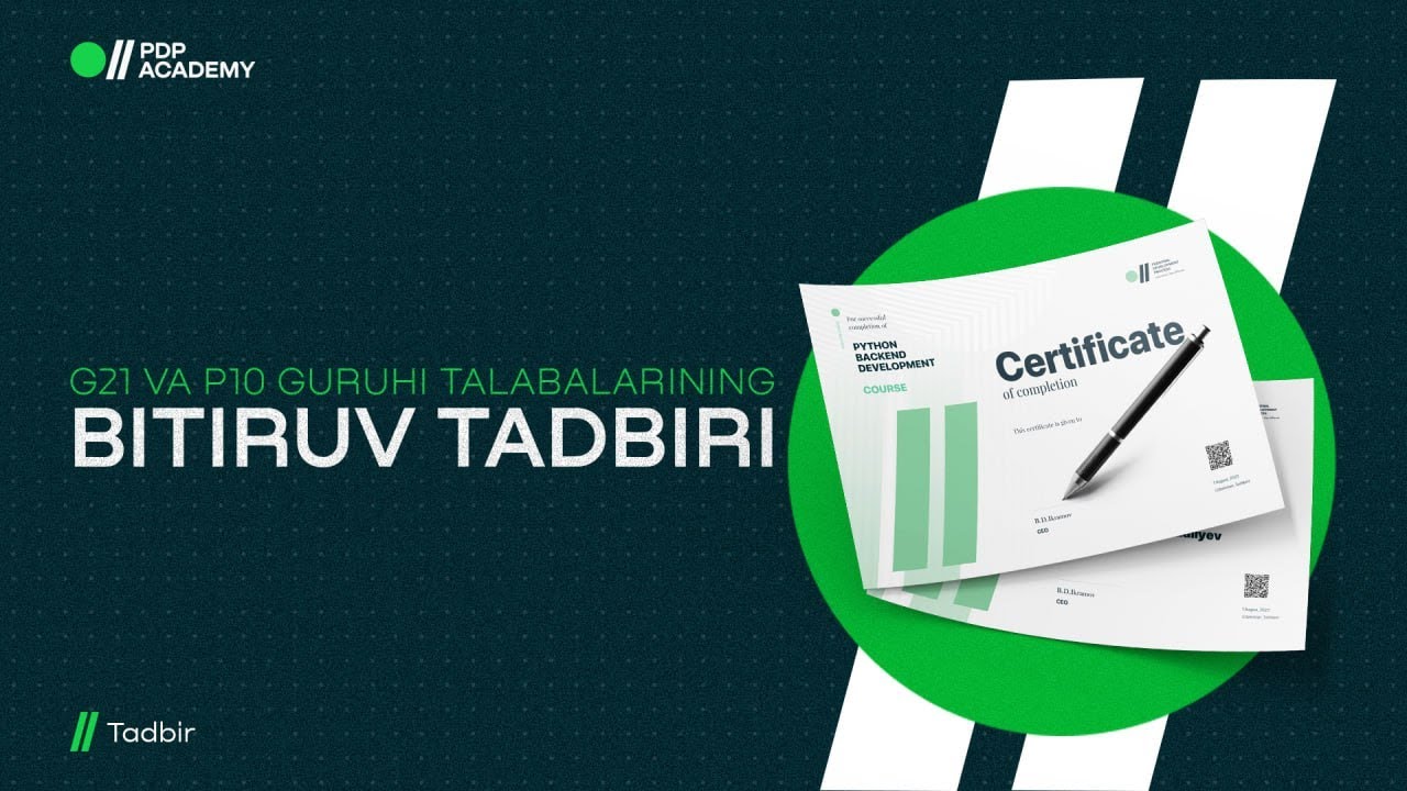 PDP bitiruvchilari | G21 va P10 guruhlari