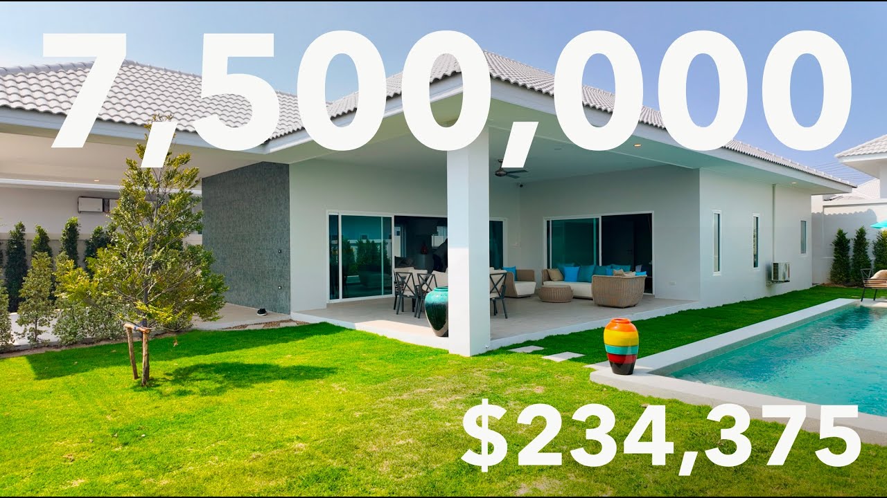 Brand New Modern 3 Bedrooms Pool Villa With Spacious Outdoor Living In Hua Hin Soi 112