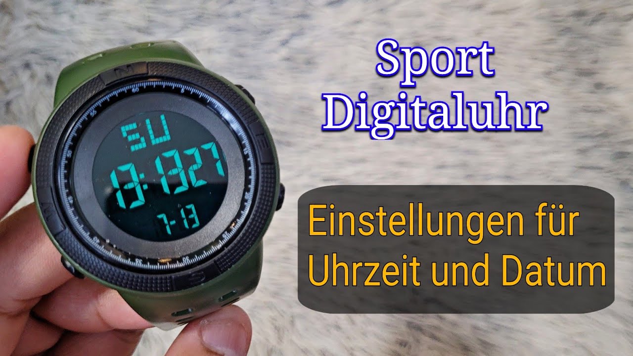 Wie stelle ich Uhrzeit 🕑 Datum 📅 auf einer Sportuhr ein? (Einstellungen f&uuml;r digitale LED-Uhren)