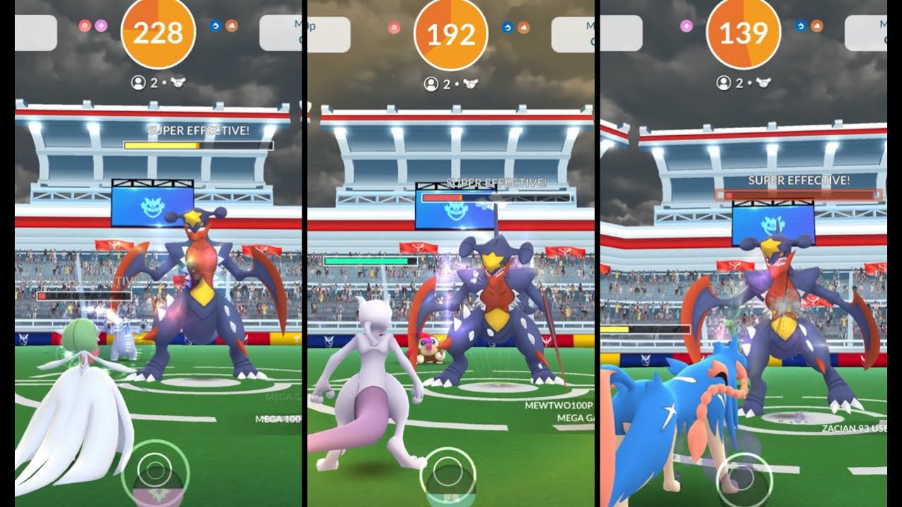 Mega Garchomp Duo Raid in Pok&eacute;mon GO - Easy with 2 - Shiny Garchomp Caught #megagarchomp #megaraid
