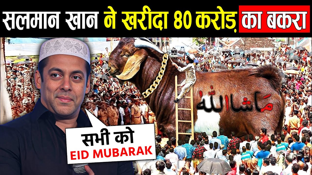 Salman Khan bought a goat worth 80 crores for sacrifice! Salman Khan's sacrificed goat🐐 2025! Eid.