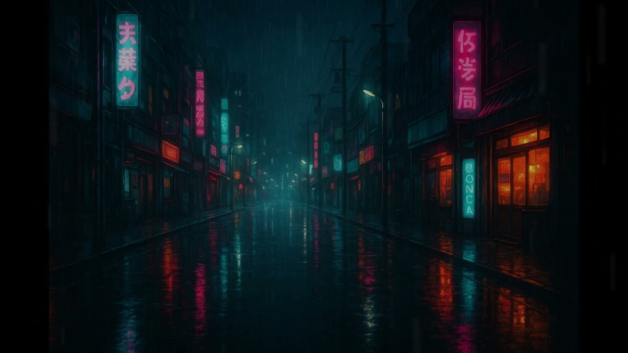 Rainy Neon City 🌃— Chill Lofi Ambient for Relax & Focus