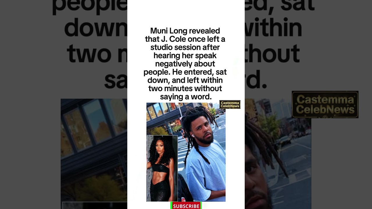 J  Cole walked out on Muni Long  #Shorts #JCole #MuniLong #StudioSession #Respect