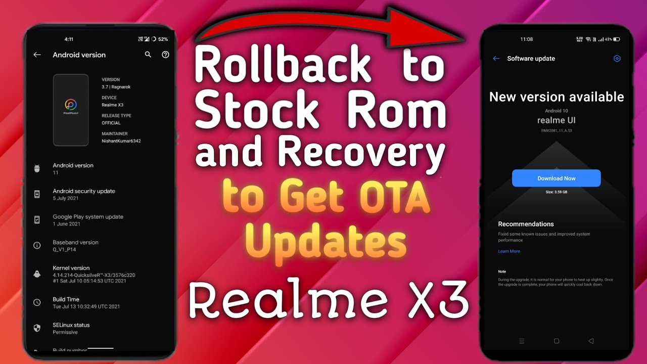 How to install Stock Rom in Realme X3 without Pc | Get OTA Updates