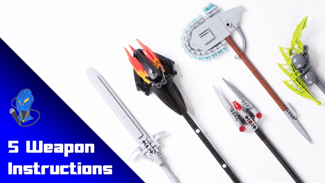 How To: 5 Bionicle Weapon Designs (Instructions)