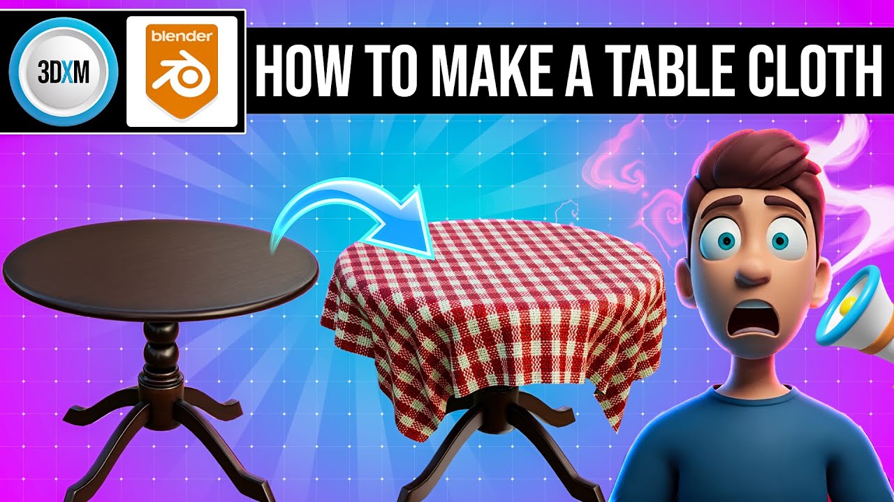 How to make a table cloth in blender | Easy Cloth Simulation Tutorial in blender in Hindi\Urdu