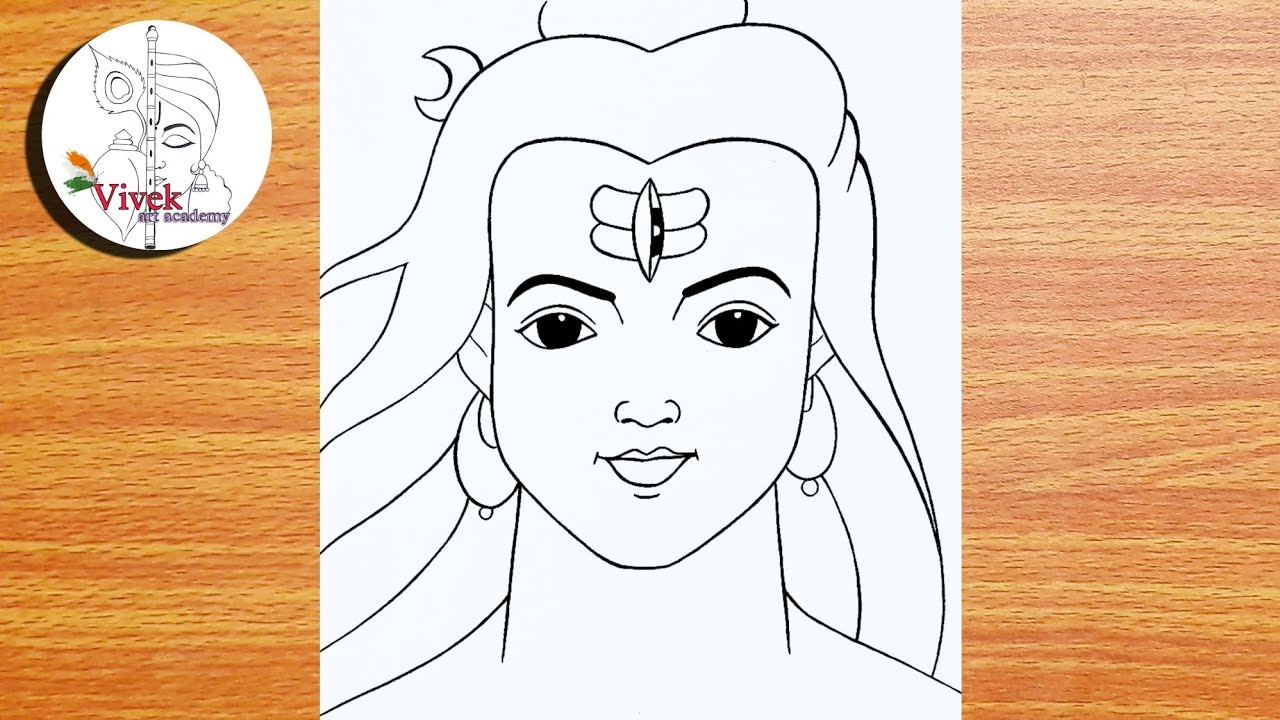 Beautiful Mahadev Drawing | Shivratri Drawing | Easy Drawing of Lord Shiva