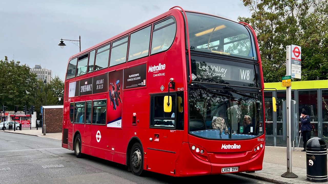 London Bus Route W8 - Chase Farm Hospital to Lee Valley Leisure Centre - Subtitles