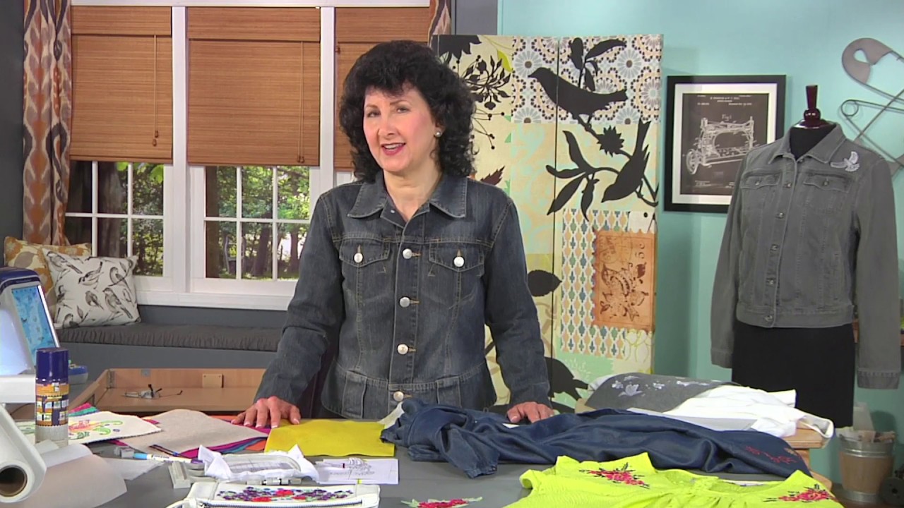 Machine Embroidery on any Garment, It's Sew Easy TV show 1407-3