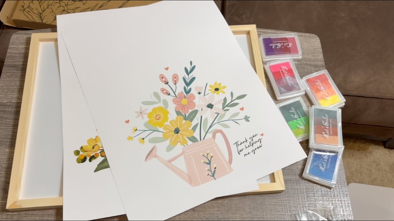 Handprint Craft Art Kit for Mom & Grandma | Personalized Floral Keepsake Gift from Kids