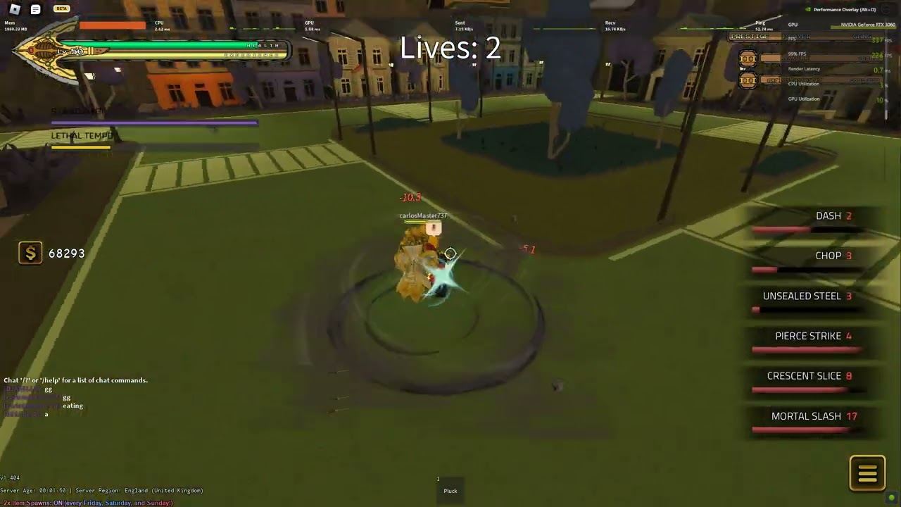 [YBA] twau pluck in 1v1s
