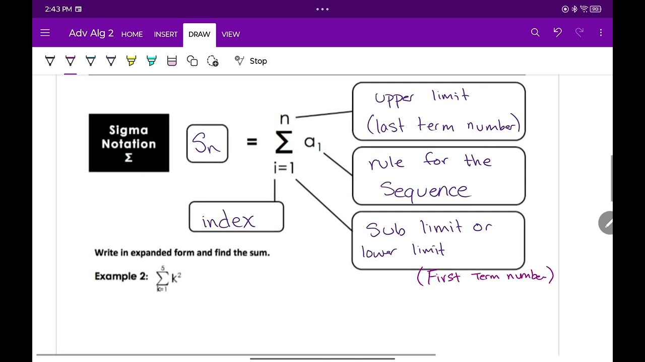Sigma notation