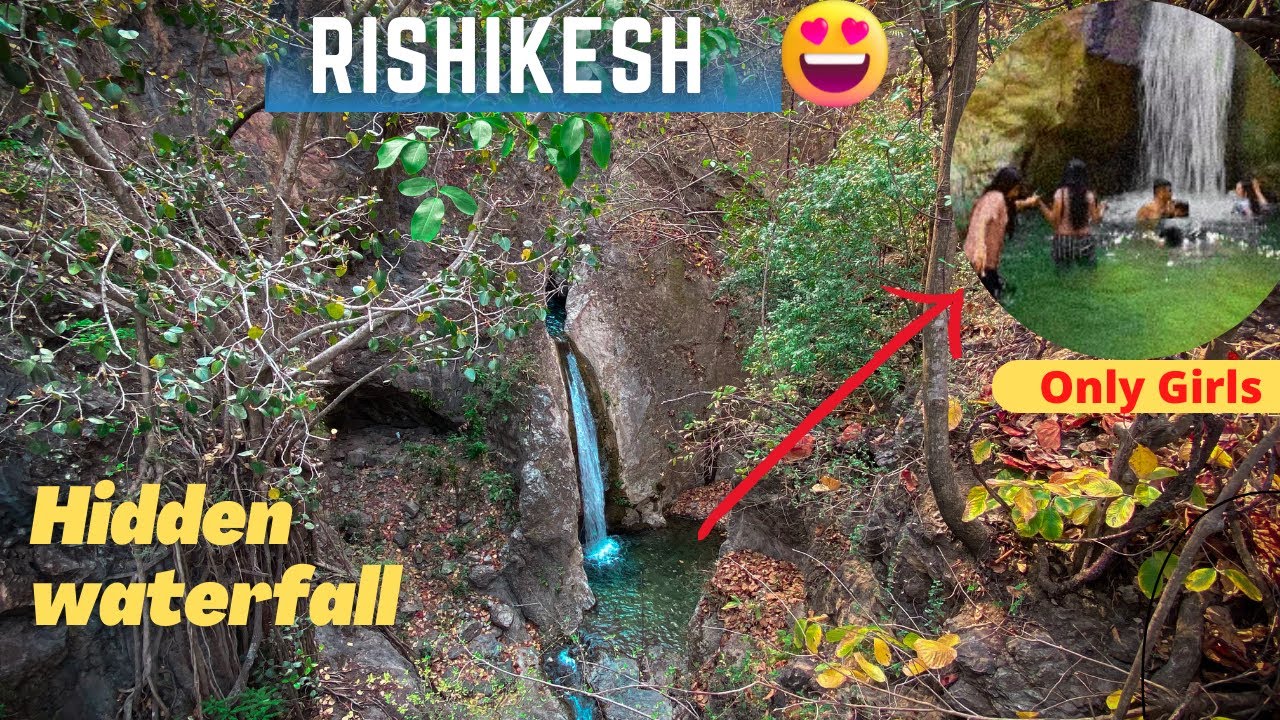 Hidden waterfall near 😍#rishikesh || only girls 👧 || a men lifestyle