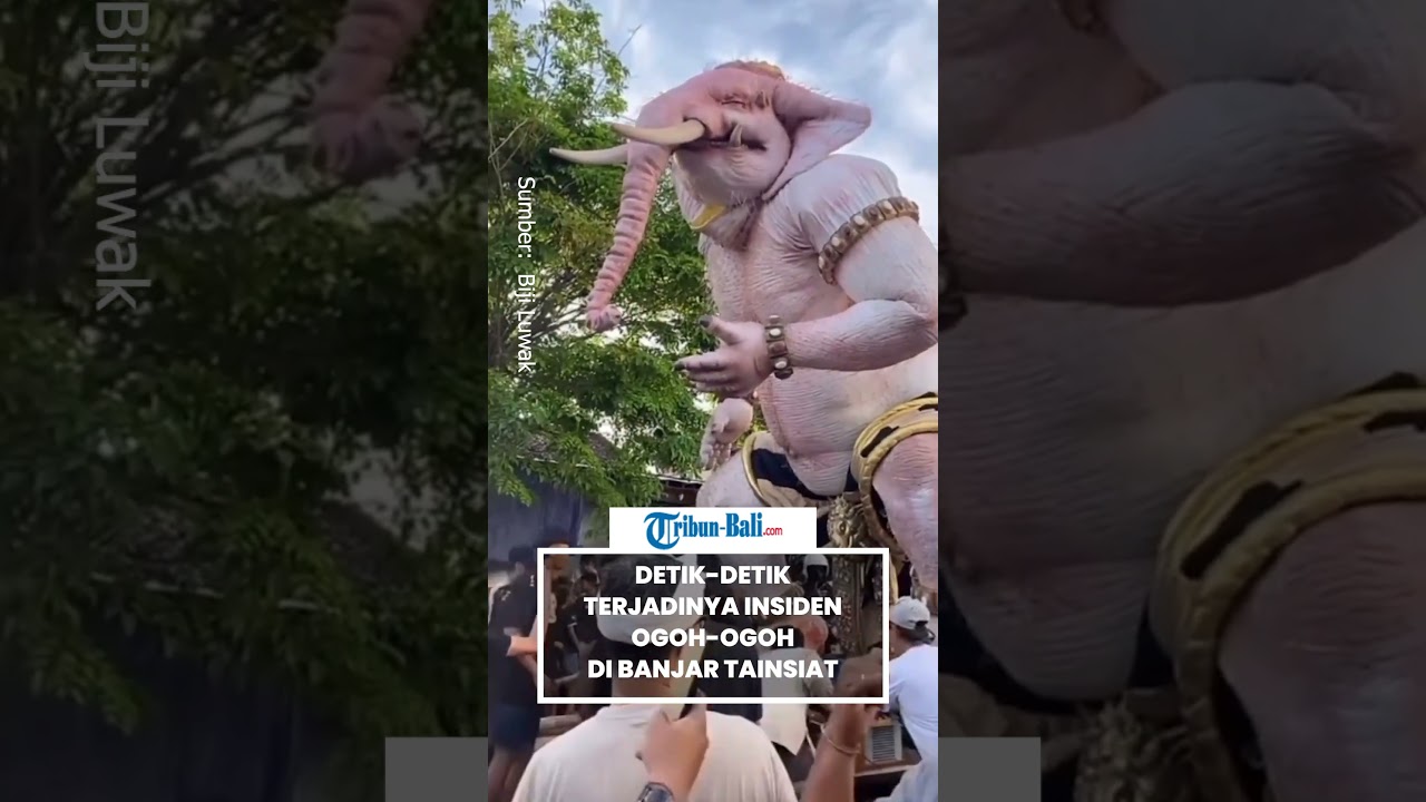 Detik-detik insiden ogoh-ogoh di Banjar Tainsiat