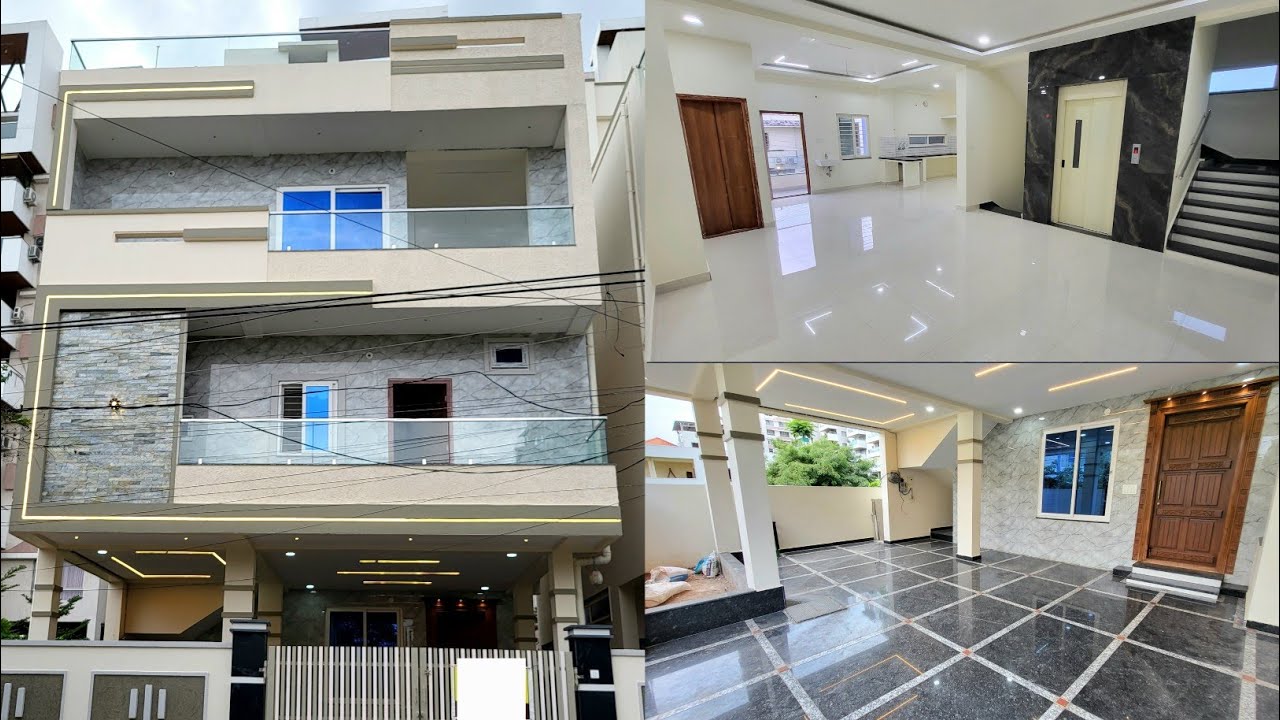 167 SY| 4100sft| LIFT| New Luxury Triplex Villa for sale in Gated Community| East facing 5 BHK