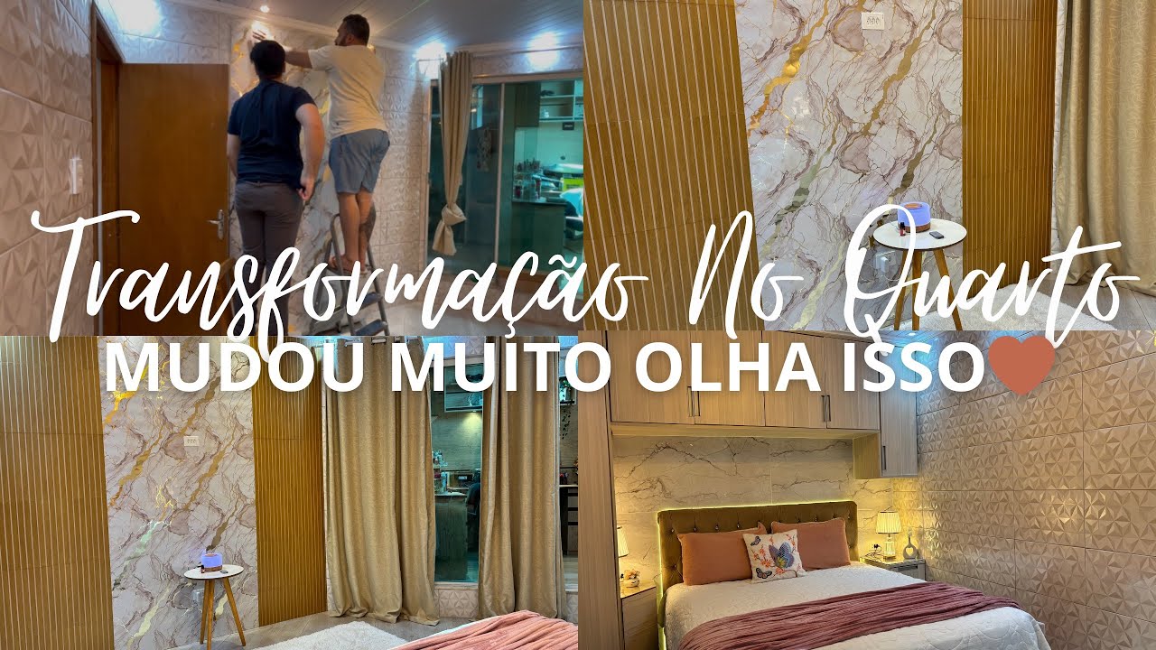 TRANSFORMAÇÃO NO QUARTO DO CASAL GASTANDO POUCO / FICOU MUITO LINDO / PARECE OUTRO QUARTO.
